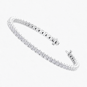 Tennis Bracelets I Elegant Lab-Grown Round Diamonds 925 Argentium Silver Tennis Bracelet I 7inch