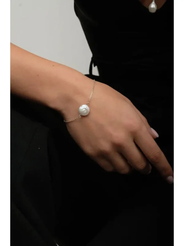 Coin Pearl Bracelet | Sterling Silver Bracelet