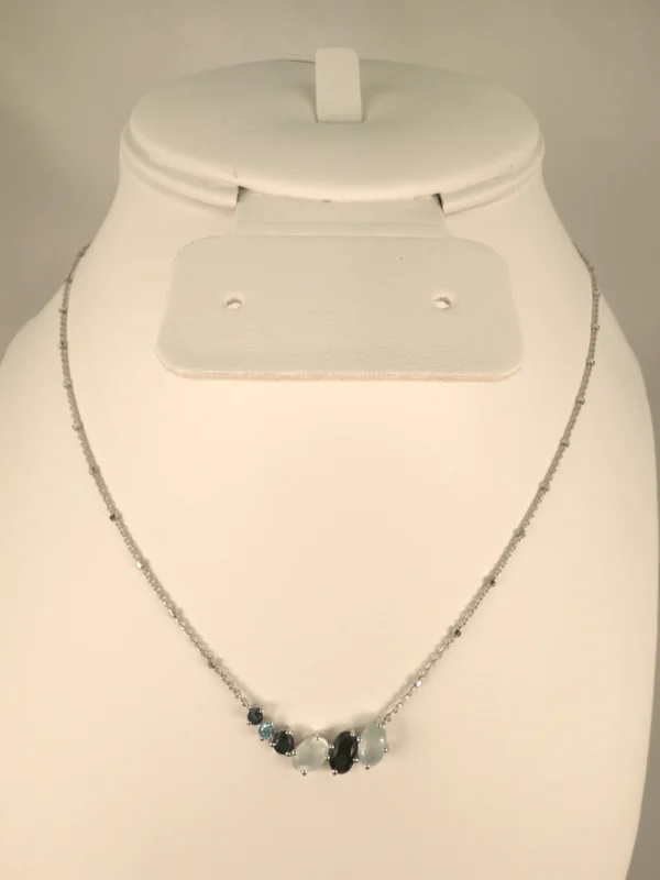 Semi-Precious+Cubic Zirconia with Sterling Silver Chain - Image 3
