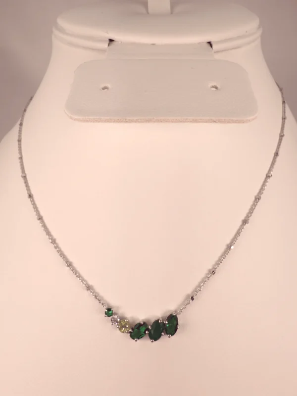 Semi-Precious+Cubic Zirconia with Sterling Silver Chain - Image 2